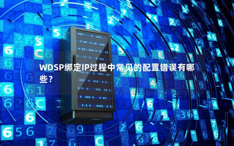 WDSP绑定IP过程中常见的配置错误有哪些？