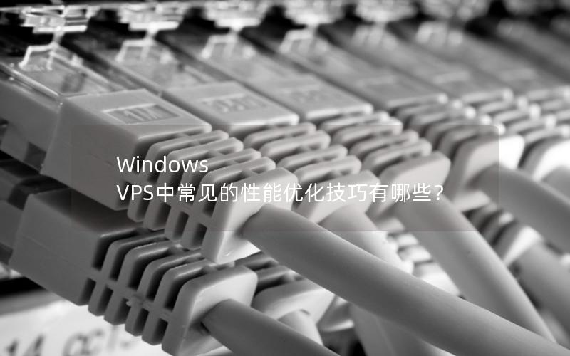 Windows VPS中常见的性能优化技巧有哪些？