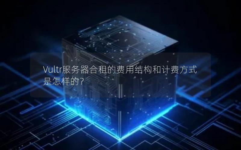 Vultr服务器合租的费用结构和计费方式是怎样的？