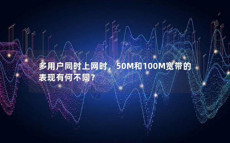 多用户同时上网时，50M和100M宽带的表现有何不同？