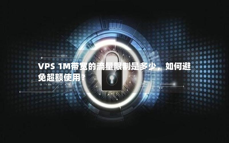 VPS 1M带宽的流量限制是多少，如何避免超额使用？