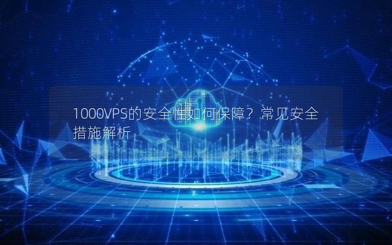 1000VPS的安全性如何保障？常见安全措施解析