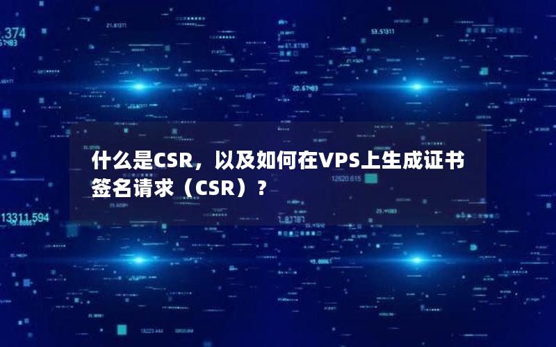 什么是CSR，以及如何在VPS上生成证书签名请求（CSR）？