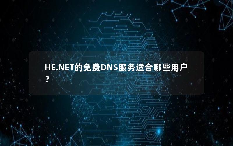 HE.NET的免费DNS服务适合哪些用户？