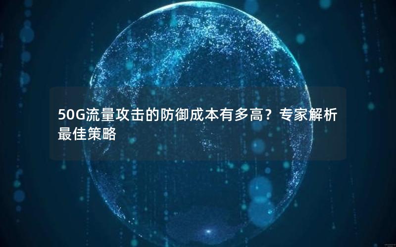 50G流量攻击的防御成本有多高？专家解析最佳策略