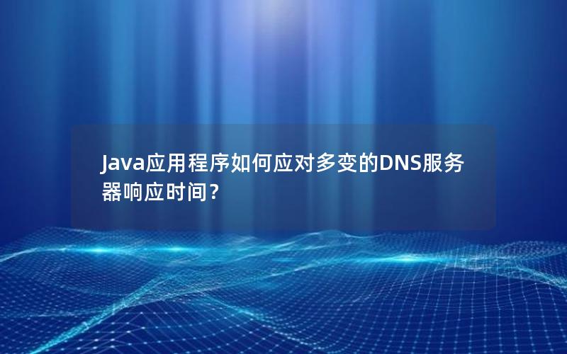 Java应用程序如何应对多变的DNS服务器响应时间？