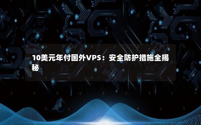 10美元年付国外VPS：安全防护措施全揭秘