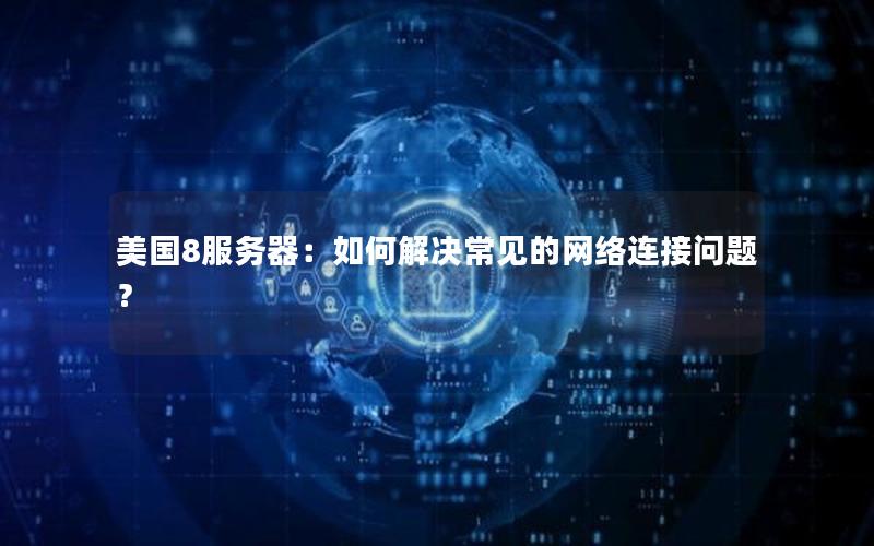 美国8服务器：如何解决常见的网络连接问题？