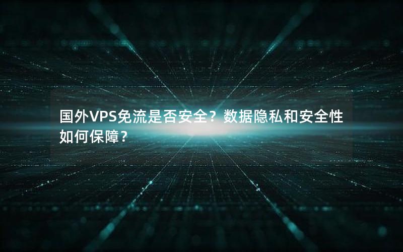 国外VPS免流是否安全？数据隐私和安全性如何保障？