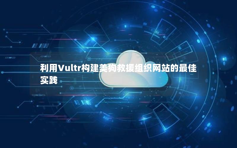 利用Vultr构建美狗救援组织网站的最佳实践