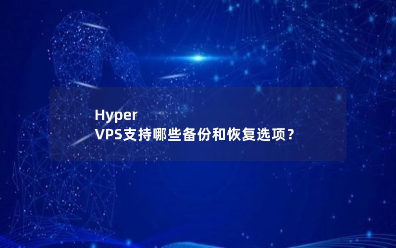 Hyper VPS支持哪些备份和恢复选项？