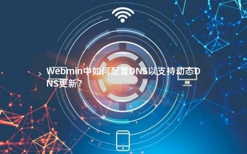 Webmin中如何配置DNS以支持动态DNS更新？