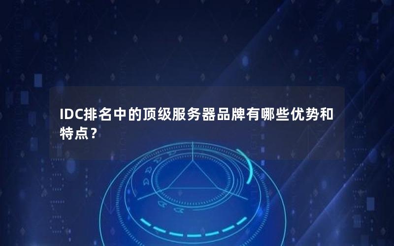 IDC排名中的顶级服务器品牌有哪些优势和特点？