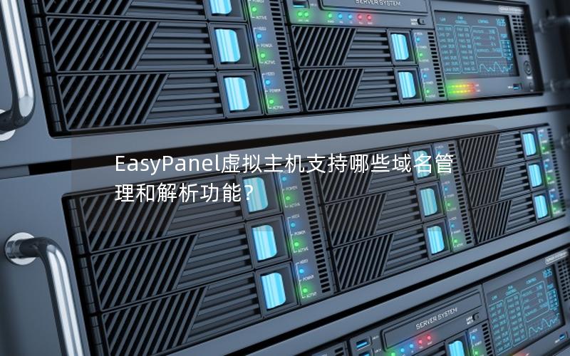 EasyPanel虚拟主机支持哪些域名管理和解析功能？