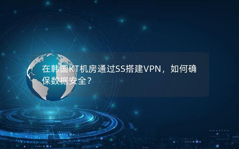 在韩国KT机房通过SS搭建VPN，如何确保数据安全？