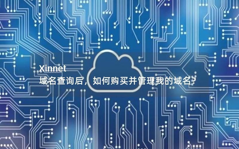 Xinnet 域名查询后，如何购买并管理我的域名？