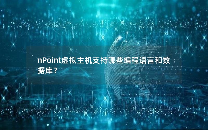 nPoint虚拟主机支持哪些编程语言和数据库？