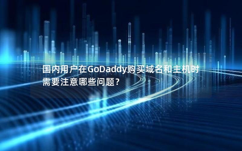 国内用户在GoDaddy购买域名和主机时需要注意哪些问题？