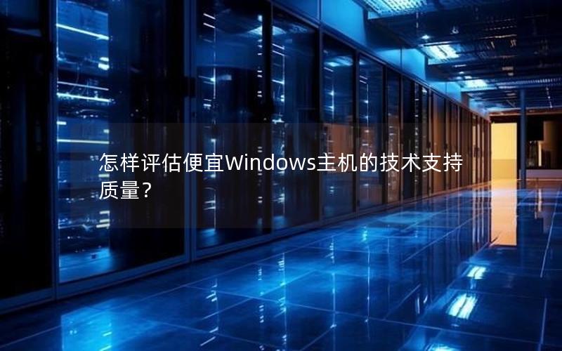 怎样评估便宜Windows主机的技术支持质量？