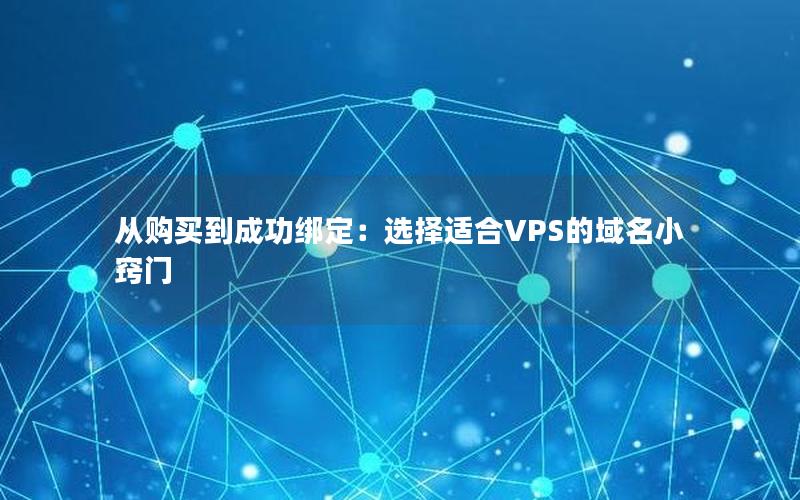 从购买到成功绑定：选择适合VPS的域名小窍门