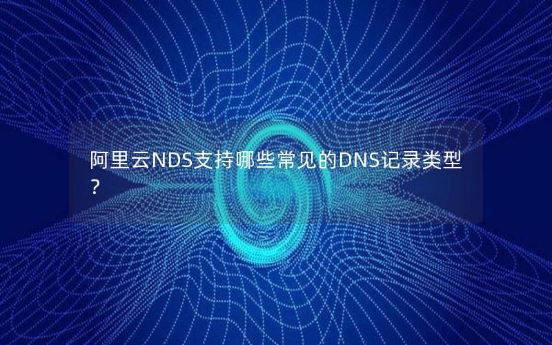 阿里云NDS支持哪些常见的DNS记录类型？