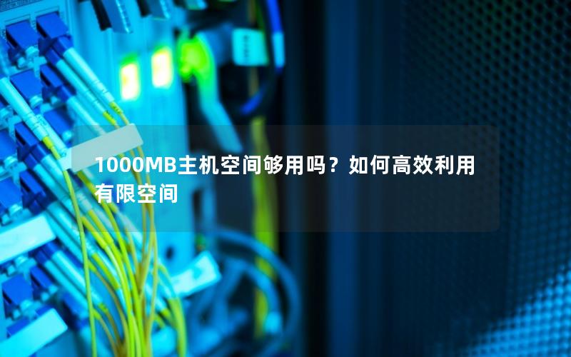 1000MB主机空间够用吗？如何高效利用有限空间