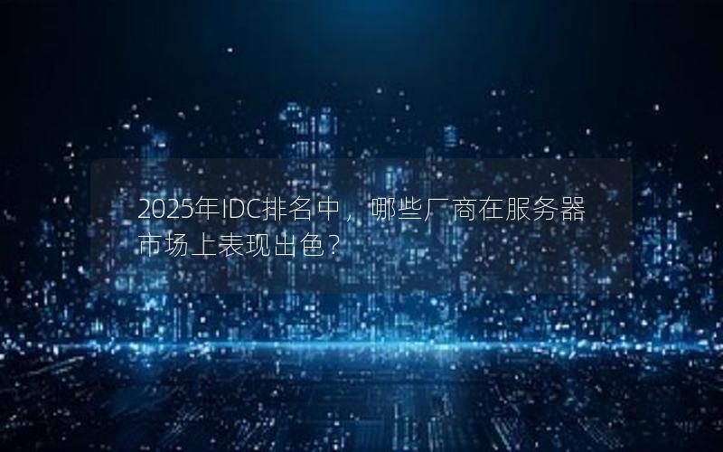 2025年IDC排名中，哪些厂商在服务器市场上表现出色？