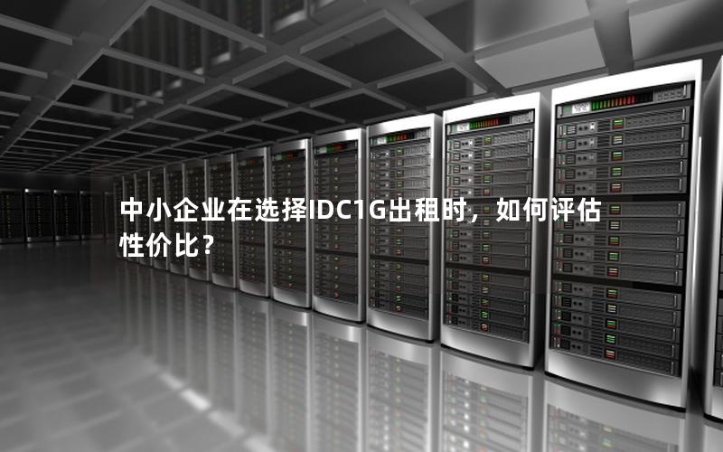 中小企业在选择IDC1G出租时，如何评估性价比？