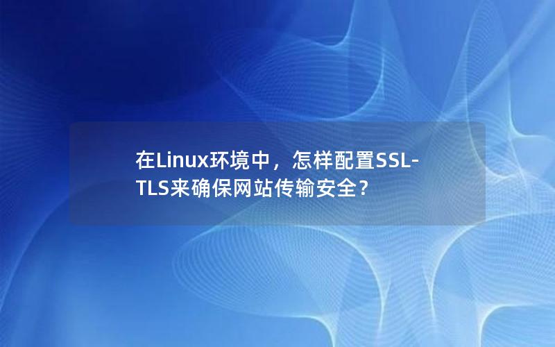 在Linux环境中，怎样配置SSL-TLS来确保网站传输安全？