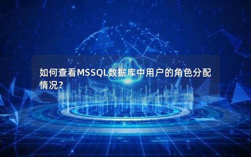 如何查看MSSQL数据库中用户的角色分配情况？