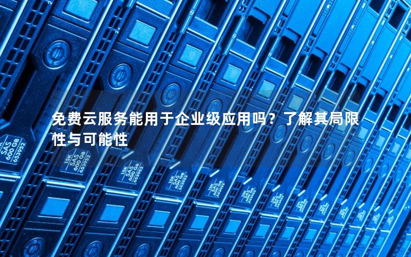 免费云服务能用于企业级应用吗？了解其局限性与可能性