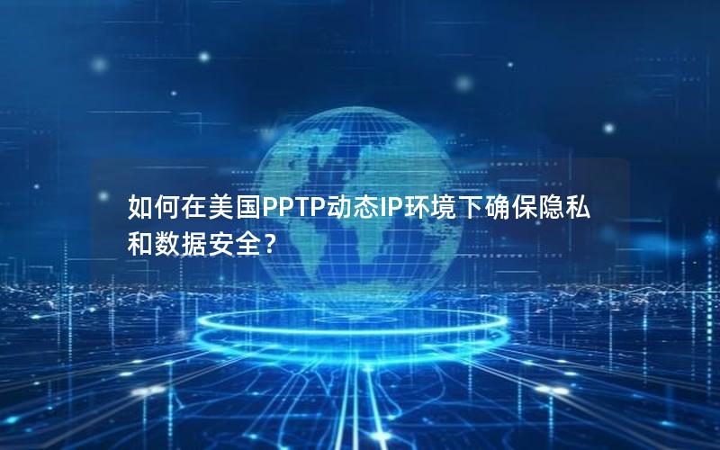 如何在美国PPTP动态IP环境下确保隐私和数据安全？