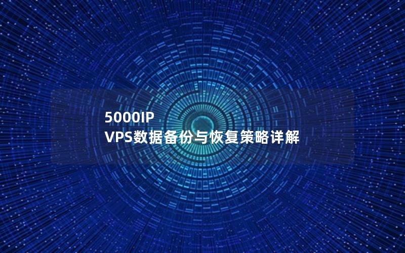 5000IP VPS数据备份与恢复策略详解