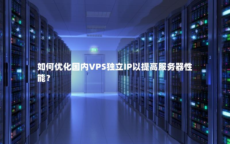 如何优化国内VPS独立IP以提高服务器性能？