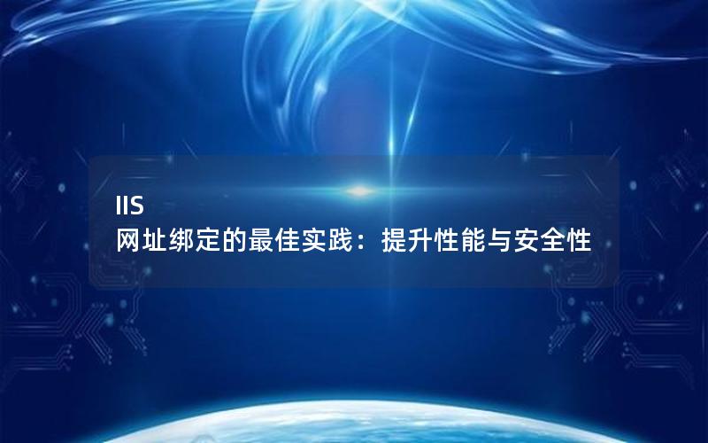 IIS 网址绑定的最佳实践：提升性能与安全性