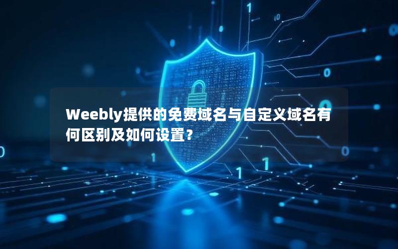 Weebly提供的免费域名与自定义域名有何区别及如何设置？