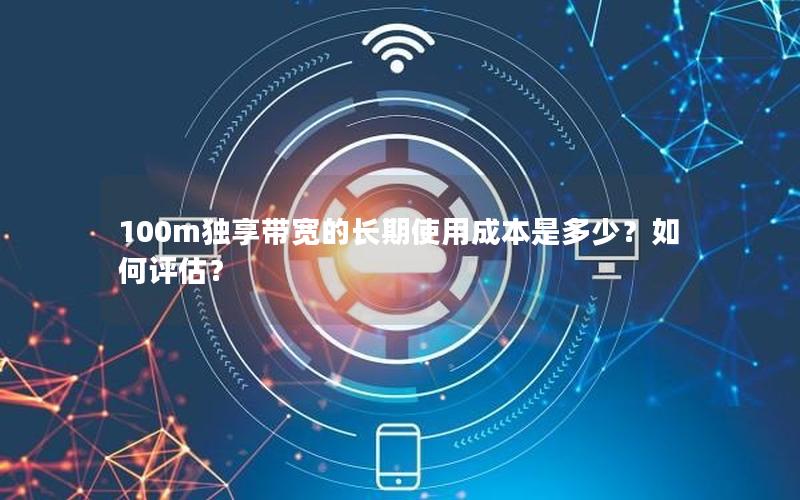 100m独享带宽的长期使用成本是多少？如何评估？