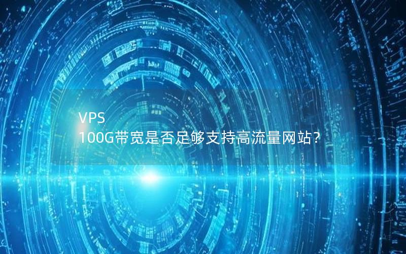 VPS 100G带宽是否足够支持高流量网站？