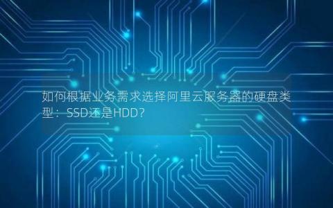 如何根据业务需求选择阿里云服务器的硬盘类型：SSD还是HDD？