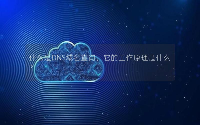 什么是DNS域名查询，它的工作原理是什么？