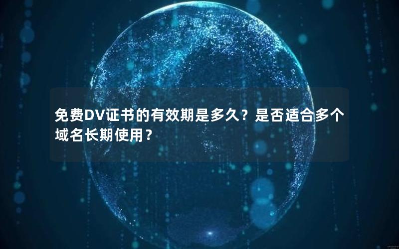 免费DV证书的有效期是多久？是否适合多个域名长期使用？