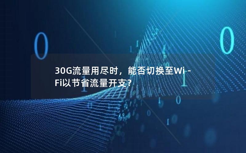 30G流量用尽时，能否切换至Wi - Fi以节省流量开支？