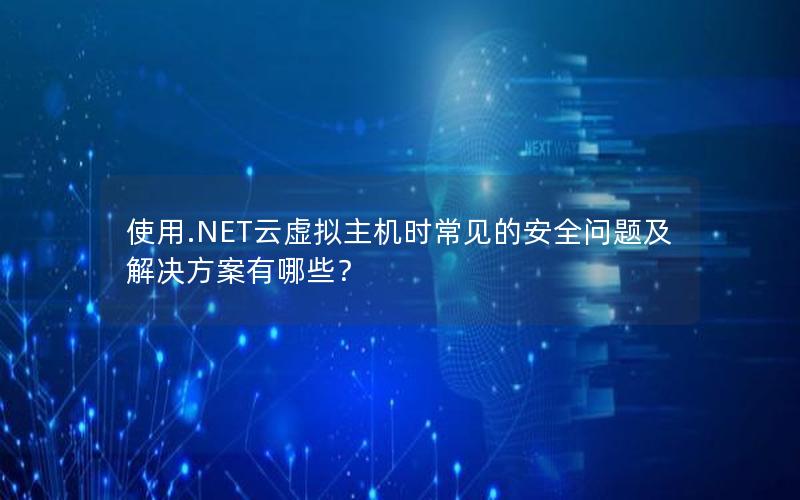 使用.NET云虚拟主机时常见的安全问题及解决方案有哪些？