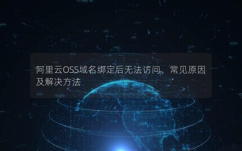 阿里云OSS域名绑定后无法访问，常见原因及解决方法