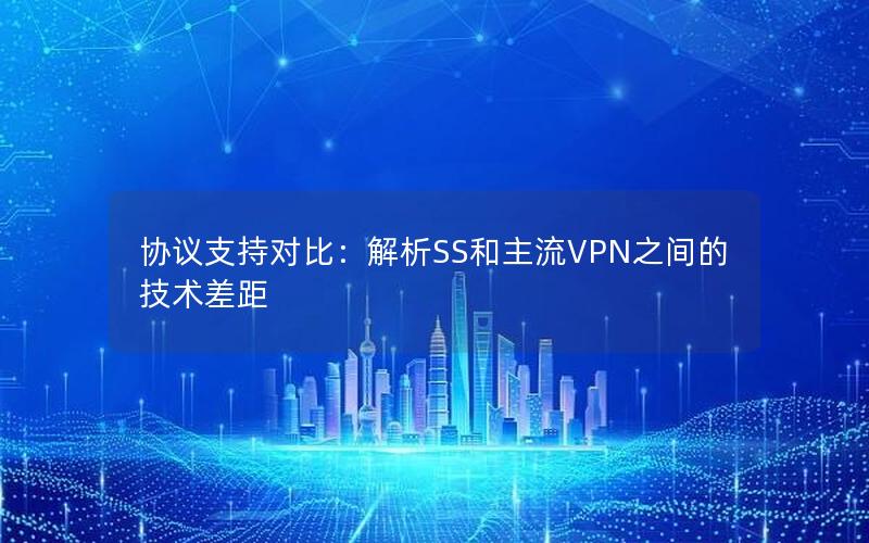 协议支持对比：解析SS和主流VPN之间的技术差距