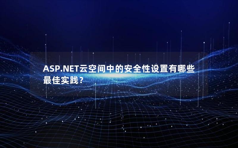 ASP.NET云空间中的安全性设置有哪些最佳实践？