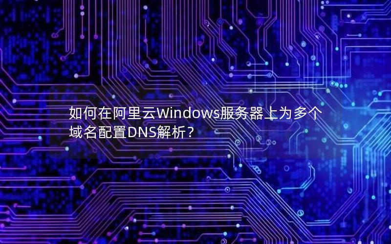 如何在阿里云Windows服务器上为多个域名配置DNS解析？