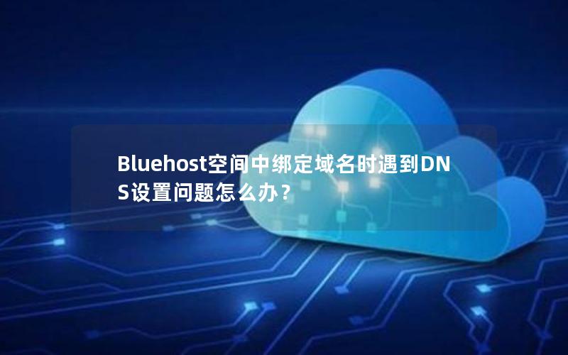 Bluehost空间中绑定域名时遇到DNS设置问题怎么办？