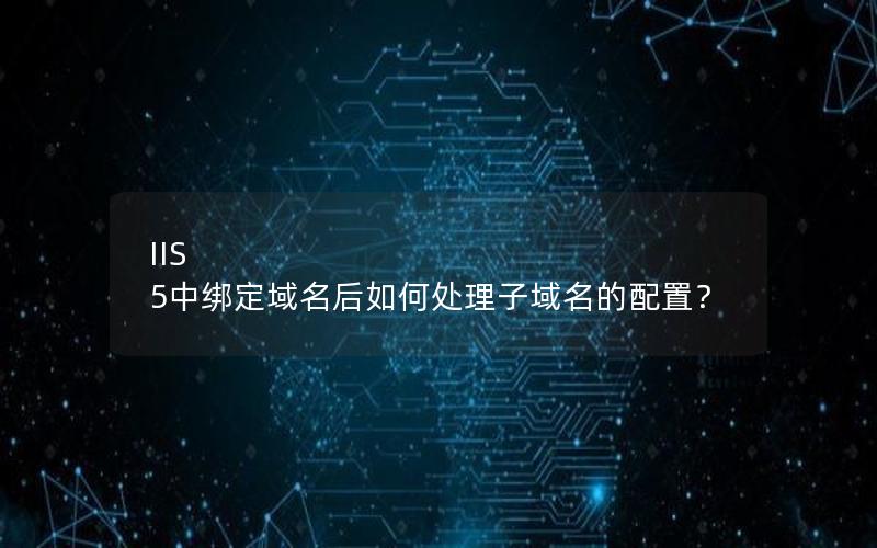 IIS 5中绑定域名后如何处理子域名的配置？