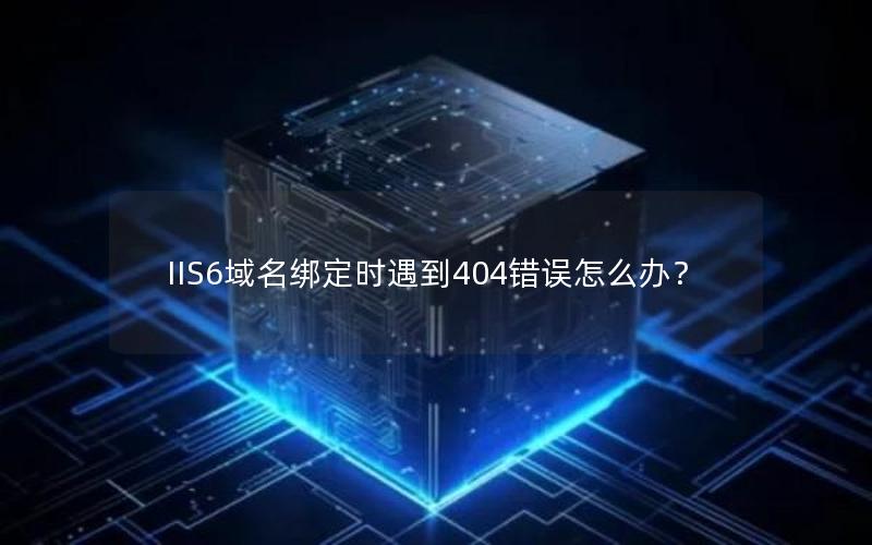 IIS6域名绑定时遇到404错误怎么办？